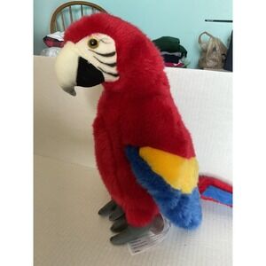 FAO Toys R Us Stuffed Parrot Vtg 13In Colorful Forest Retired Birds Plushie